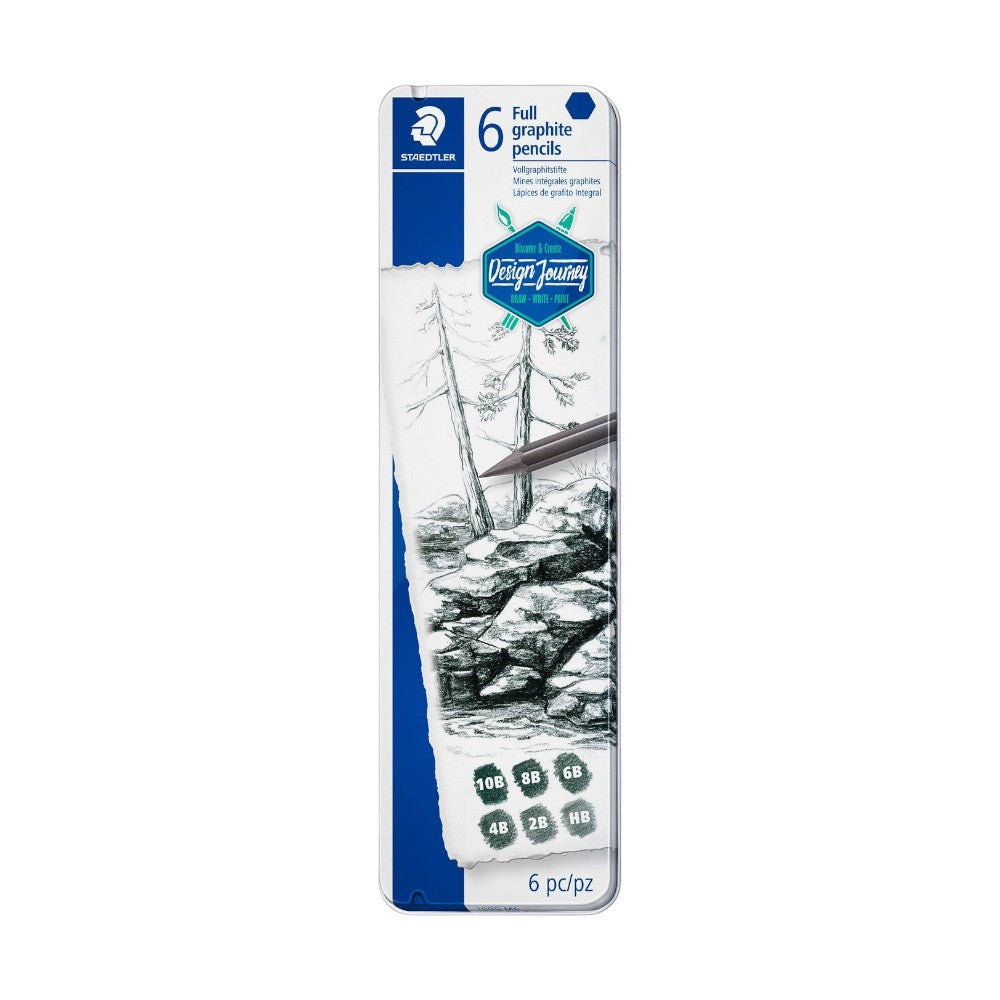 Staedtler Full Graphite Pencils - Set of 6 for sketching and shading